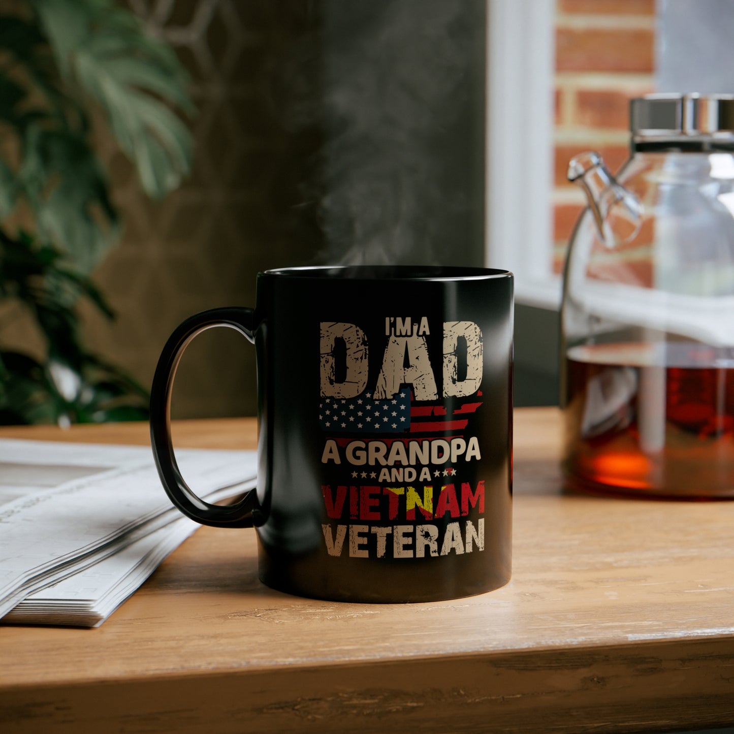 "Dad, Grandpa, Vietnam Veteran" 11oz Black Mug - Weave Got Gifts - Unique Gifts You Won’t Find Anywhere Else!