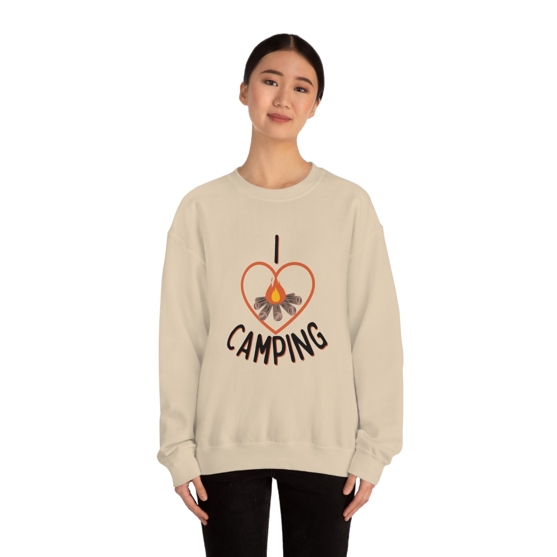 Unique campfire graphic sweatshirt for nature lovers
