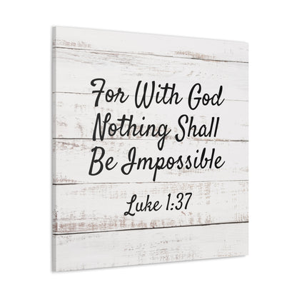 "For With God, Nothing Shall Be Impossible" Wall Art - Weave Got Gifts - Unique Gifts You Won’t Find Anywhere Else!