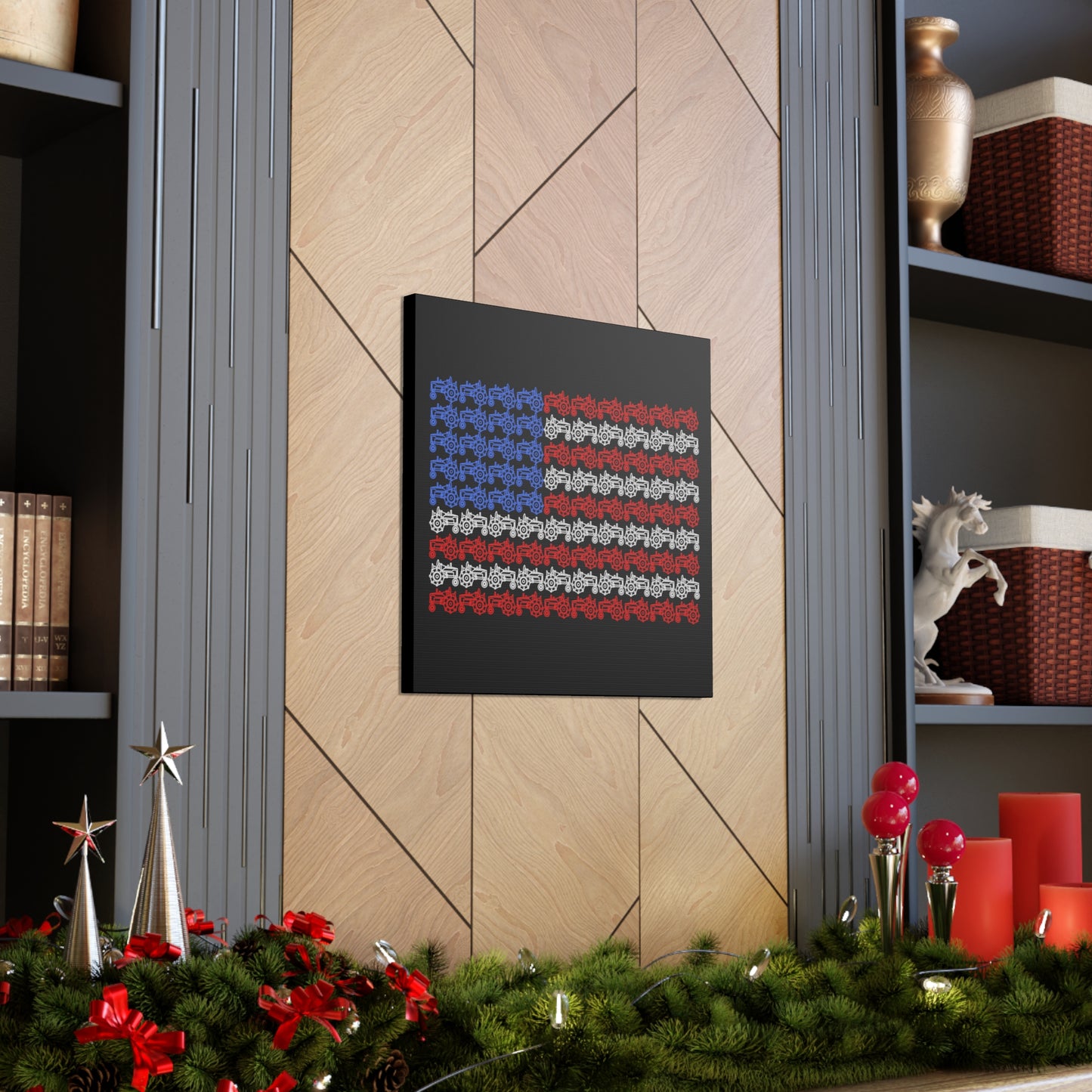 "Tractor American Flag" Wall Art - Weave Got Gifts - Unique Gifts You Won’t Find Anywhere Else!