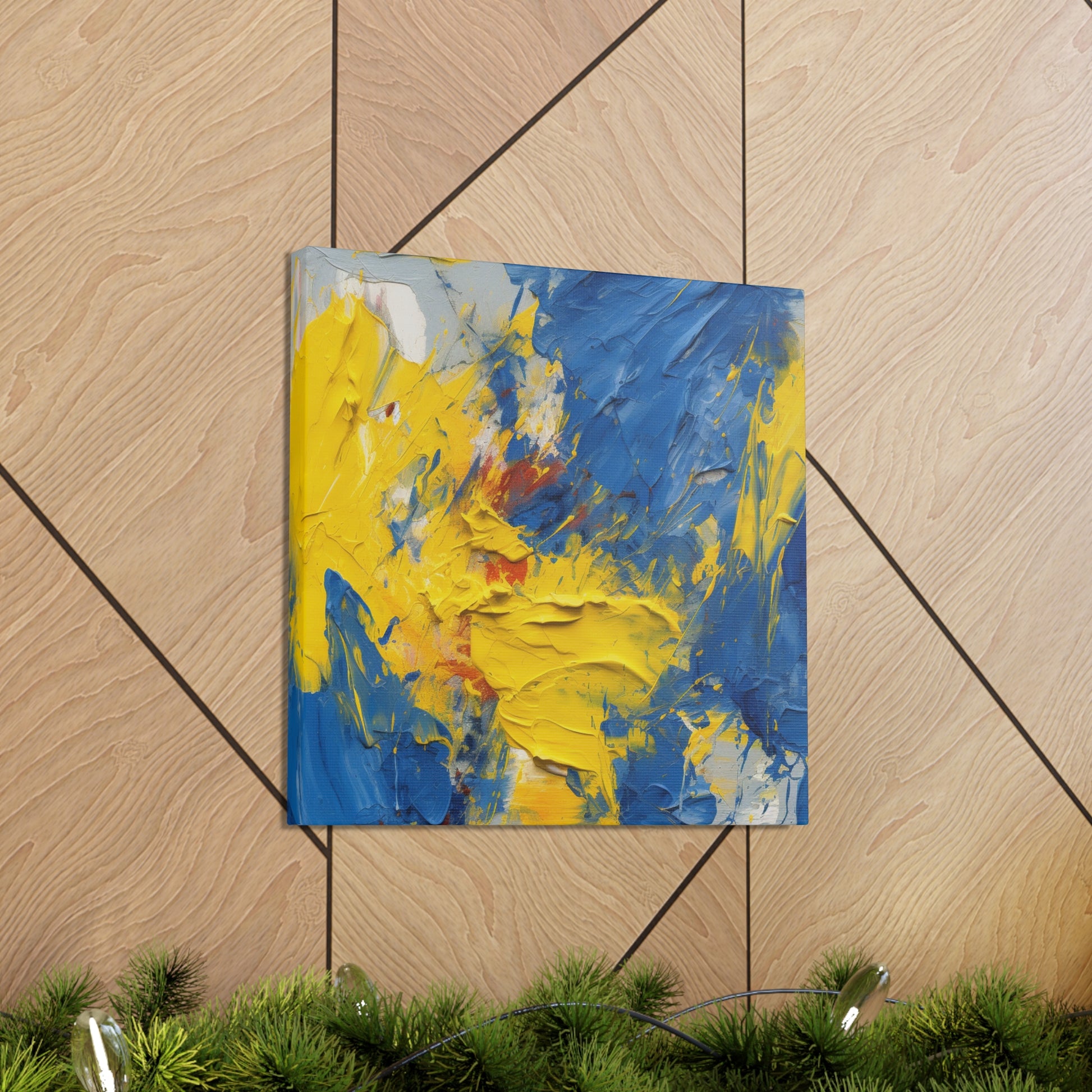 "Abstract Blue & Yellow" Wall Art - Weave Got Gifts - Unique Gifts You Won’t Find Anywhere Else!