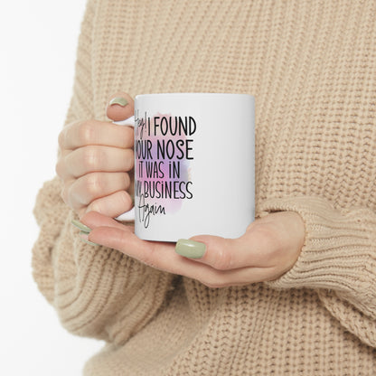 Humorous coffee mug for Mother’s Day with witty message
