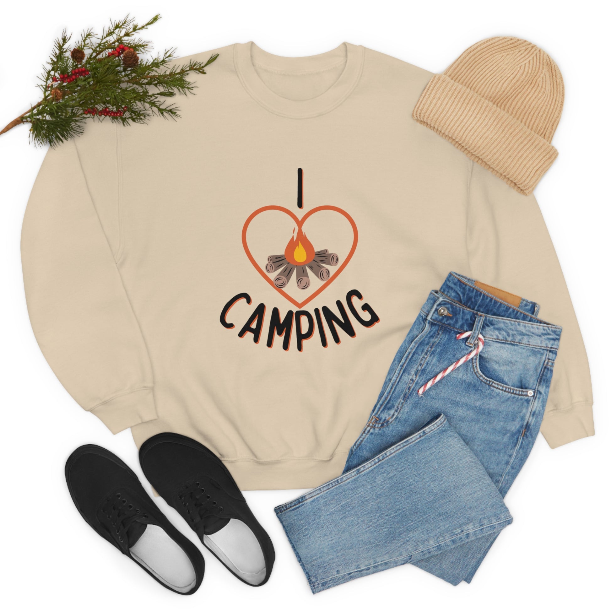 "I Love Camping" Crewneck Sweatshirt - Weave Got Gifts - Unique Gifts You Won’t Find Anywhere Else!