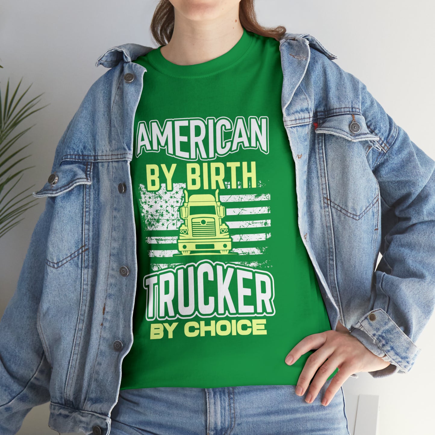 "American By Birth, Trucker By Choice" T-Shirt - Weave Got Gifts - Unique Gifts You Won’t Find Anywhere Else!