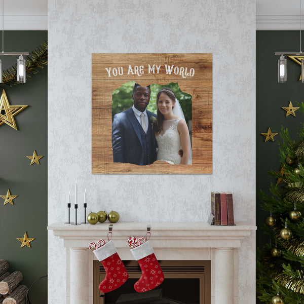 "You Are My World" Custom Photo Wall Art - Weave Got Gifts - Unique Gifts You Won’t Find Anywhere Else!