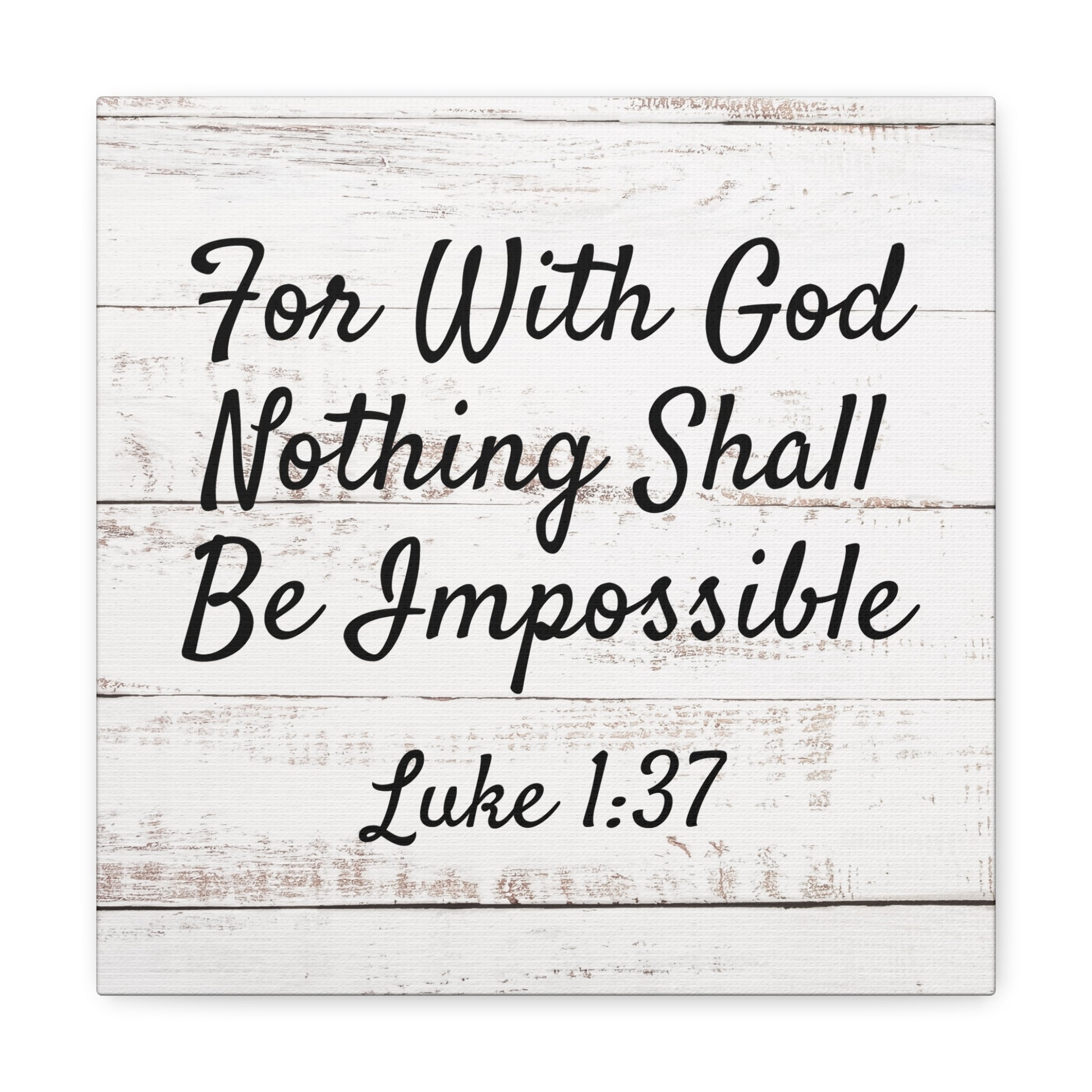 "For With God, Nothing Shall Be Impossible" Wall Art - Weave Got Gifts - Unique Gifts You Won’t Find Anywhere Else!