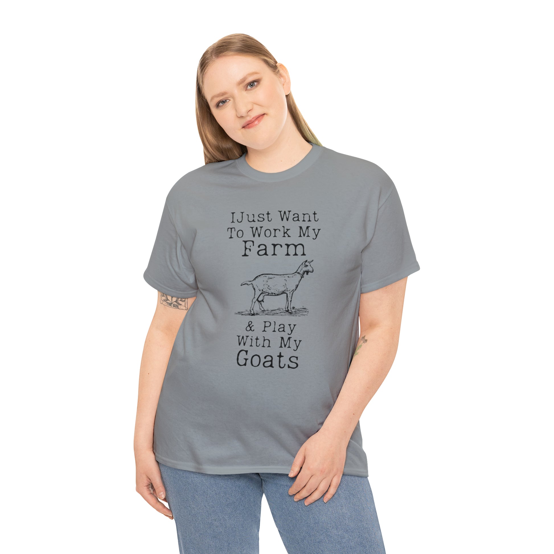 "I Just Want To Work My Farm & Play With My Goats" T-Shirt - Weave Got Gifts - Unique Gifts You Won’t Find Anywhere Else!