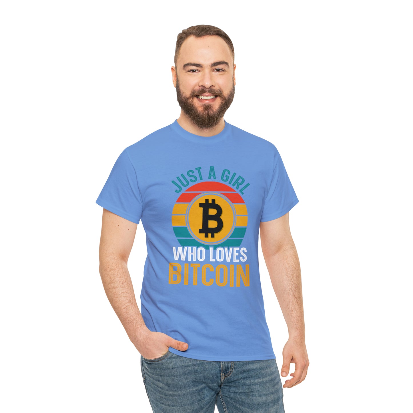 "Just A Girl Who Loves Bitcoin" T-Shirt - Weave Got Gifts - Unique Gifts You Won’t Find Anywhere Else!