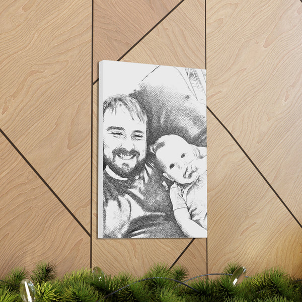 "Daddy & Son Photo" Custom Wall Art - Weave Got Gifts - Unique Gifts You Won’t Find Anywhere Else!