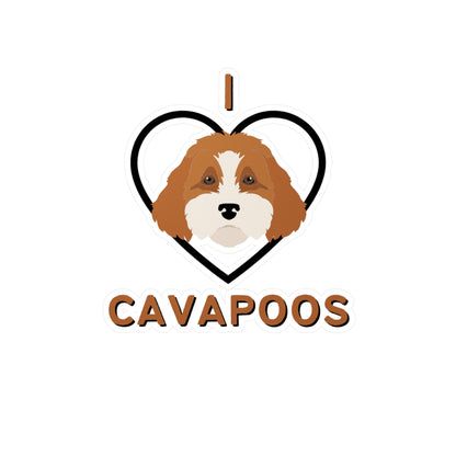 "I Love Cavapoos" Vinyl Decals - Weave Got Gifts - Unique Gifts You Won’t Find Anywhere Else!