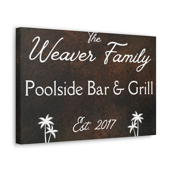 Custom "Poolside Bar & Grill" Wall Art - Weave Got Gifts - Unique Gifts You Won’t Find Anywhere Else!