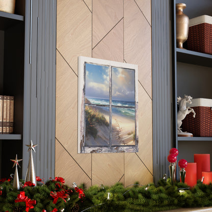 "Sandy Beach Window View" Wall Art - Weave Got Gifts - Unique Gifts You Won’t Find Anywhere Else!