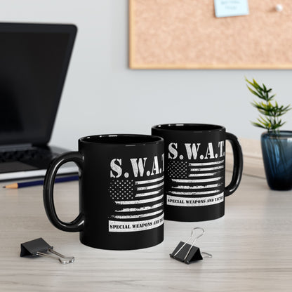 Ceramic SWAT team mug with bold rustic design
