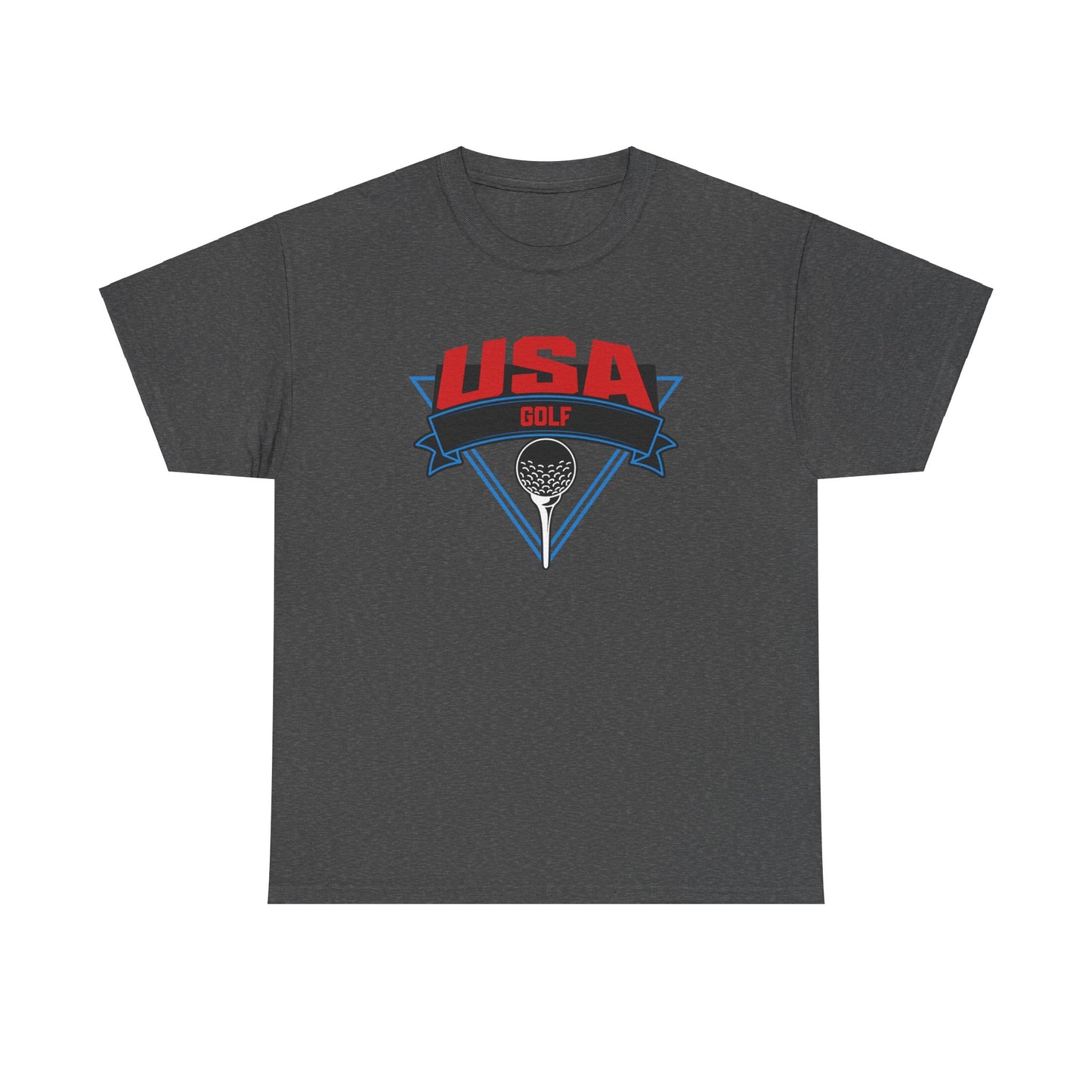 American flag golf shirt with golf ball graphic
