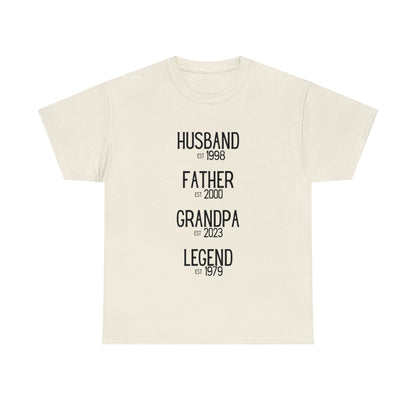 Custom "Husband, Father, Grandpa, Established" T-Shirt - Weave Got Gifts - Unique Gifts You Won’t Find Anywhere Else!