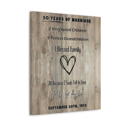 "50 Years Of Marriage" Wall Art - Weave Got Gifts - Unique Gifts You Won’t Find Anywhere Else!