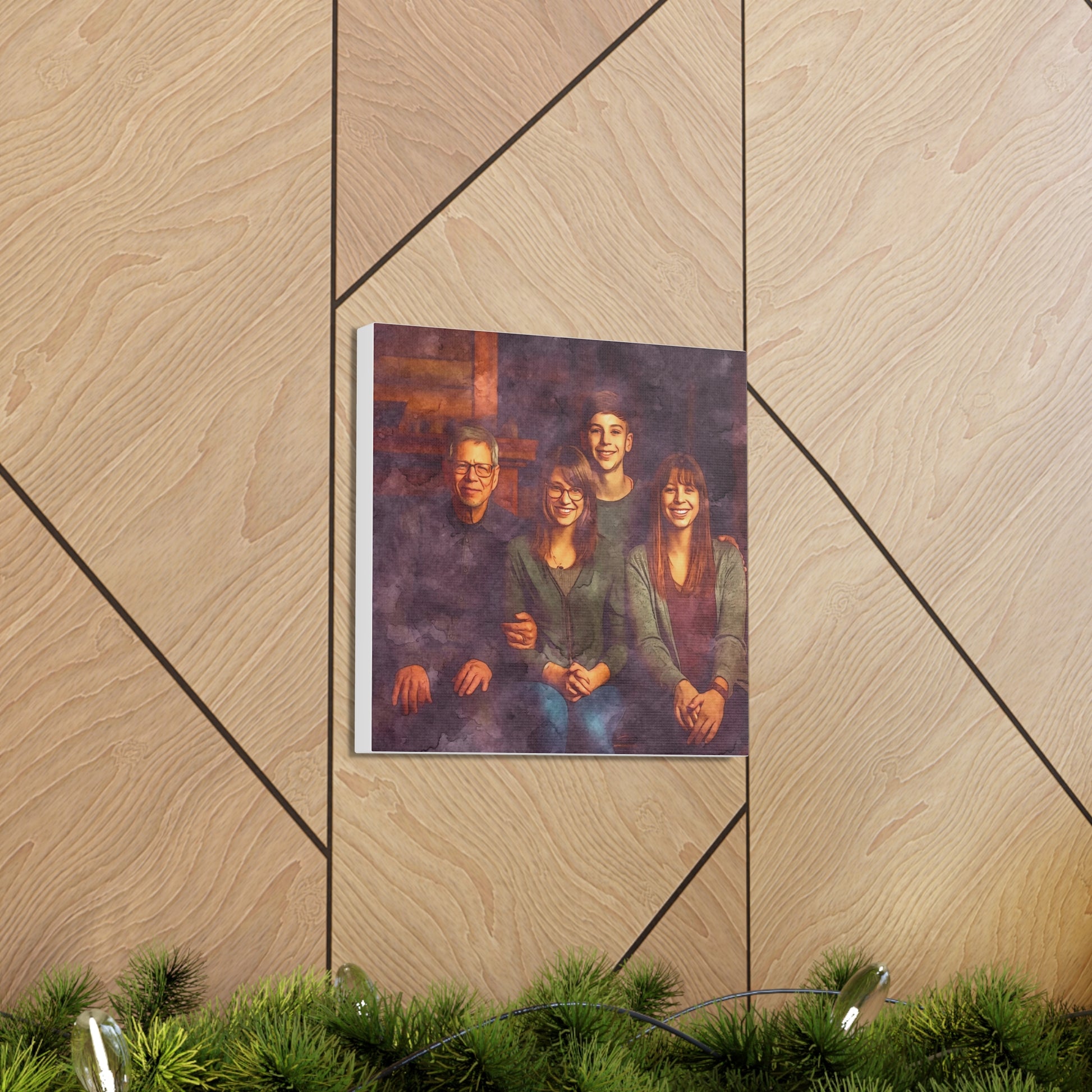 "Family In Watercolor" Custom Wall Art - Weave Got Gifts - Unique Gifts You Won’t Find Anywhere Else!