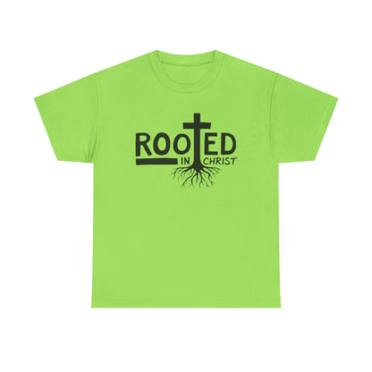 Rooted in Christ meaning reflected in this powerful t-shirt design
