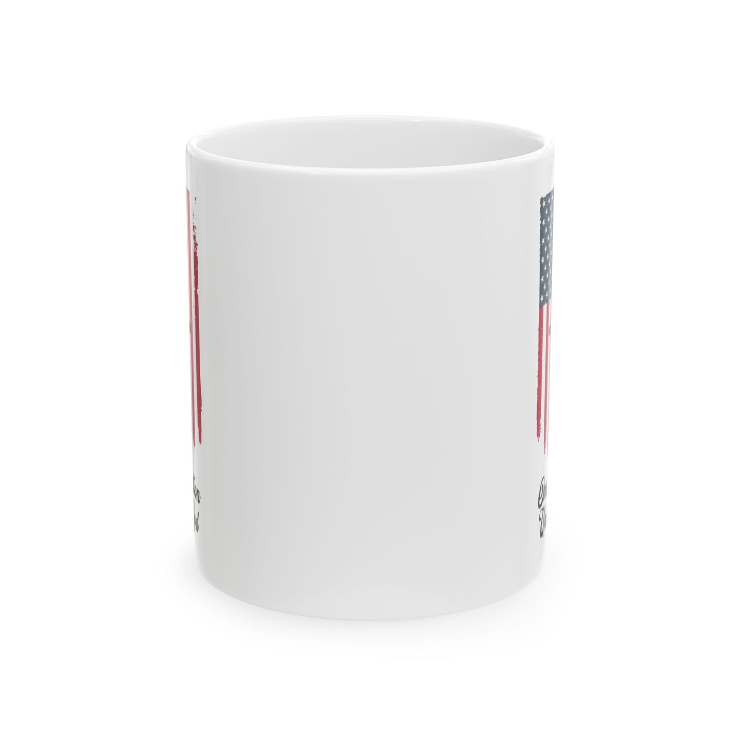 Christian travel mugs with inspirational flag design
