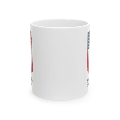 Christian travel mugs with inspirational flag design
