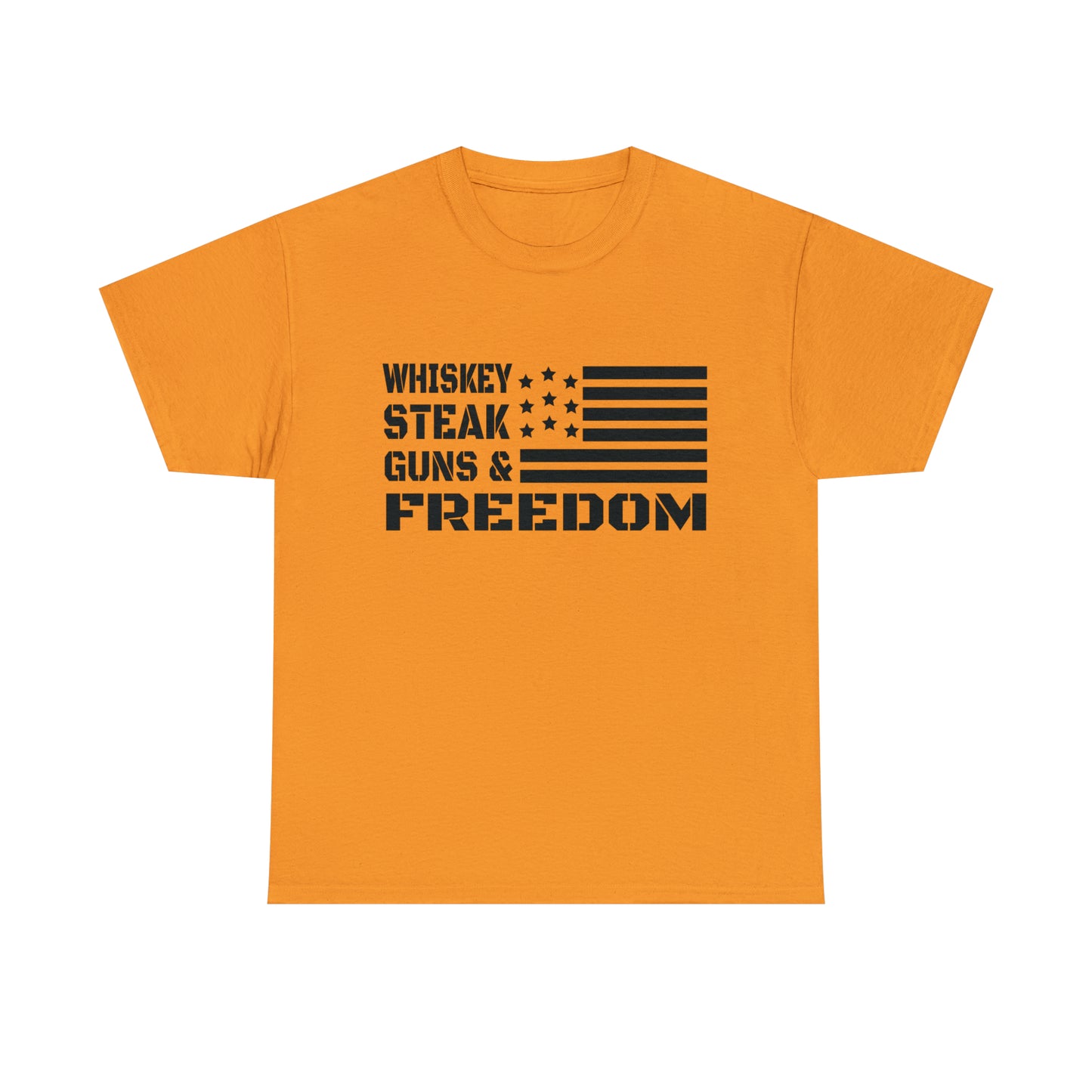 "Whiskey, Steak, Guns & Freedom" T-Shirt - Weave Got Gifts - Unique Gifts You Won’t Find Anywhere Else!