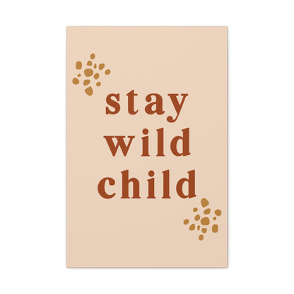 High-quality canvas wild child art for daycare décor
