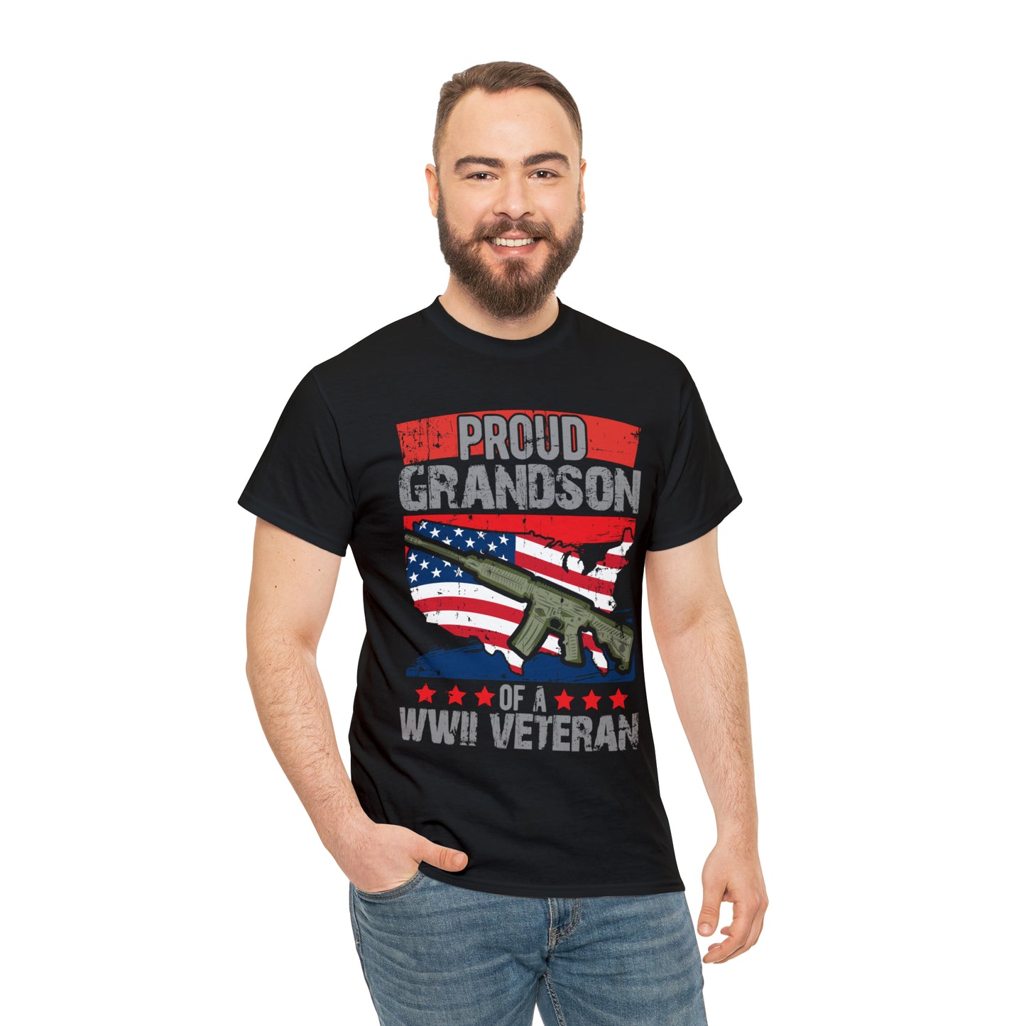 "Grandson Of WW2 Veteran" T-Shirt - Weave Got Gifts - Unique Gifts You Won’t Find Anywhere Else!