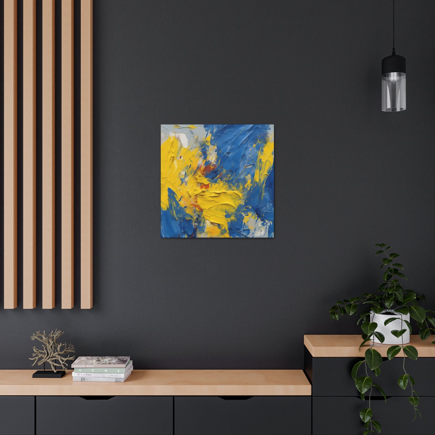 "Abstract Blue & Yellow" Wall Art - Weave Got Gifts - Unique Gifts You Won’t Find Anywhere Else!