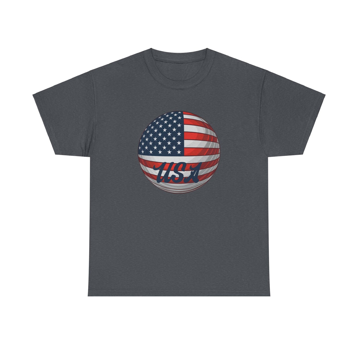 Team USA golf shirt with flag-themed golf ball
