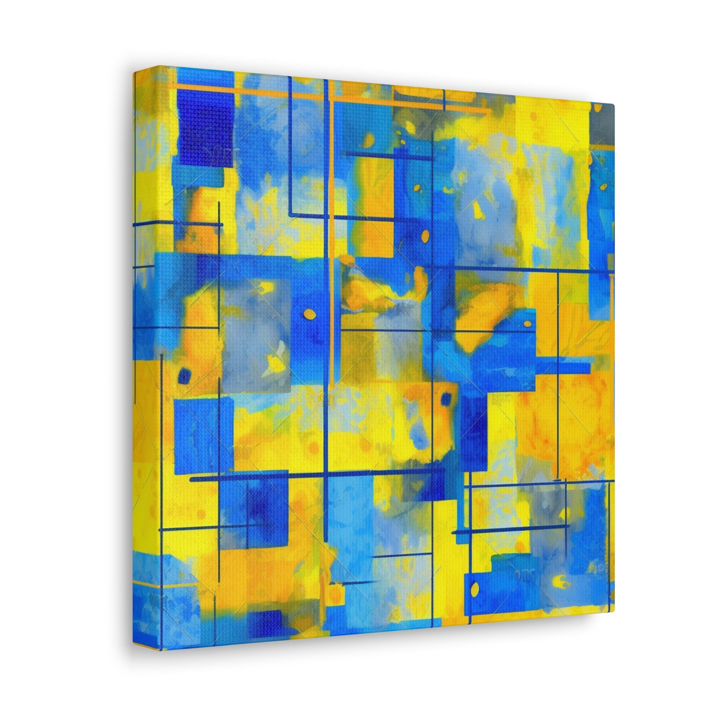 "Yellow & Blue" Canvas Wall Art - Weave Got Gifts - Unique Gifts You Won’t Find Anywhere Else!