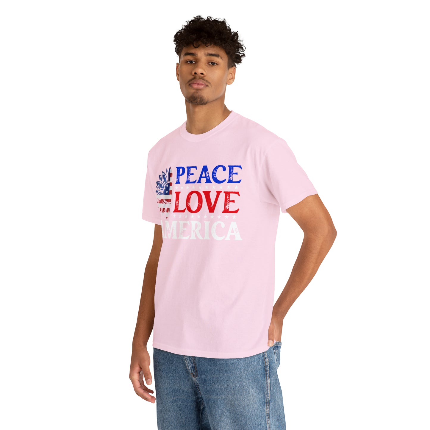 "Peace, Love, America" T-Shirt - Weave Got Gifts - Unique Gifts You Won’t Find Anywhere Else!