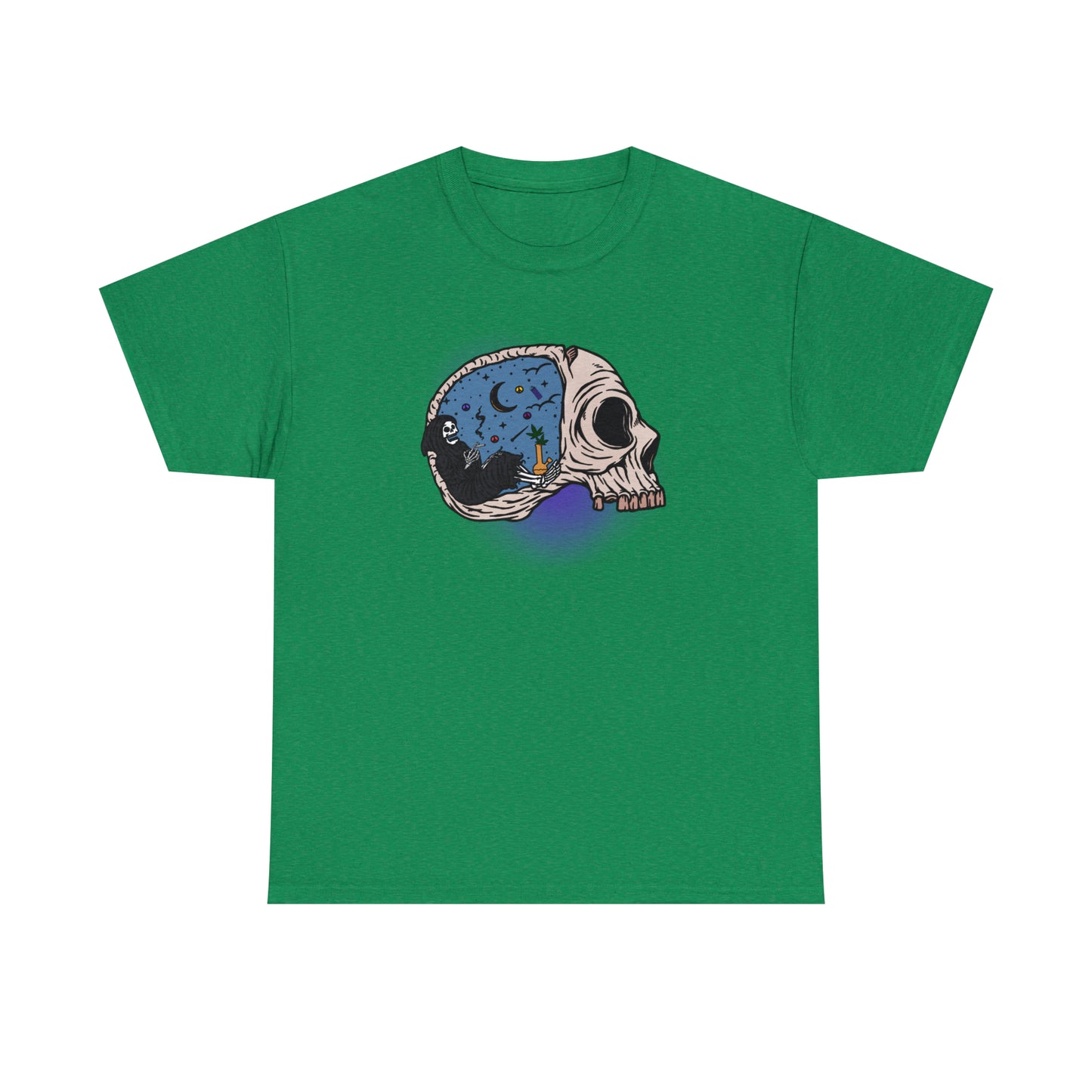 "Grim Reaper Inside Skull Smoking Cannabis" T-Shirt - Weave Got Gifts - Unique Gifts You Won’t Find Anywhere Else!