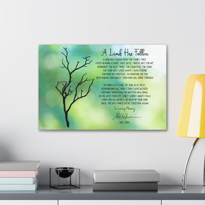 A Limb Has Fallen Custom Canvas Art