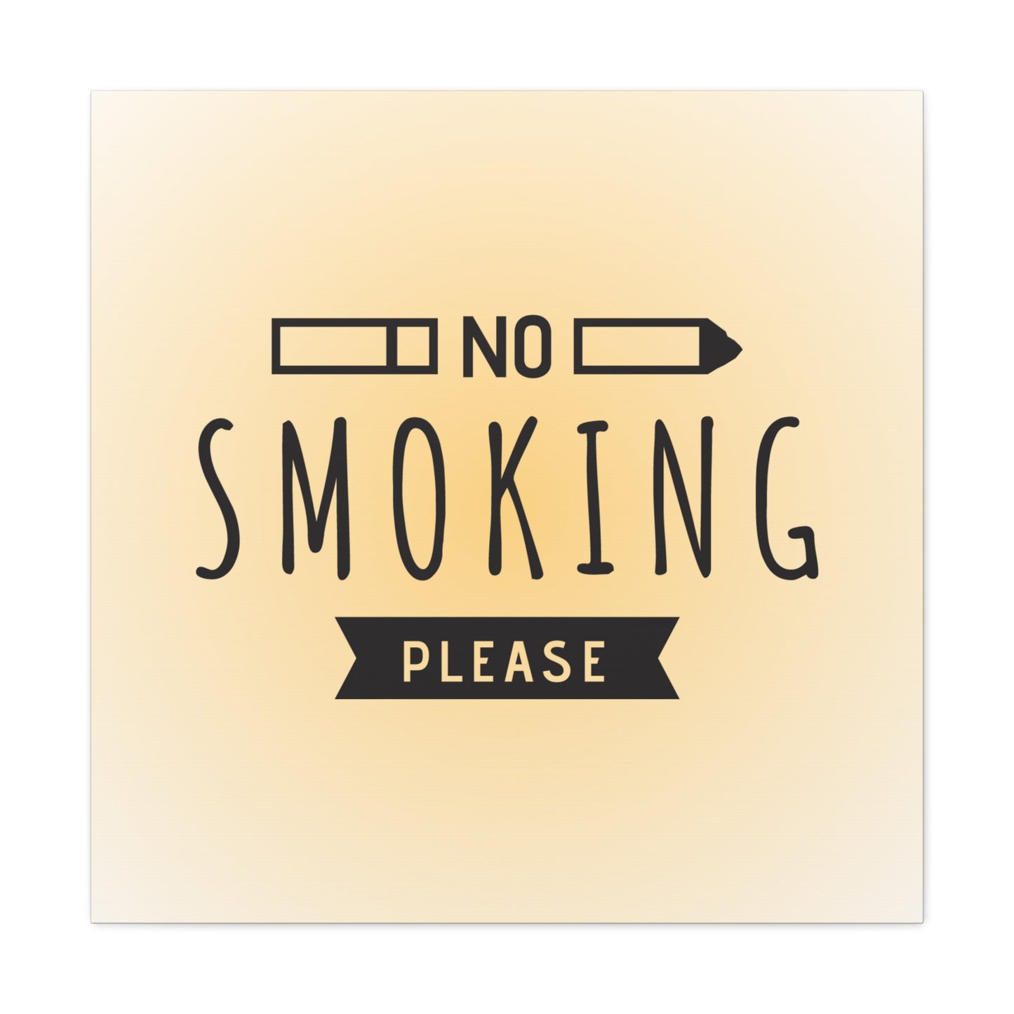 Health awareness no smoking canvas for office or restaurant
