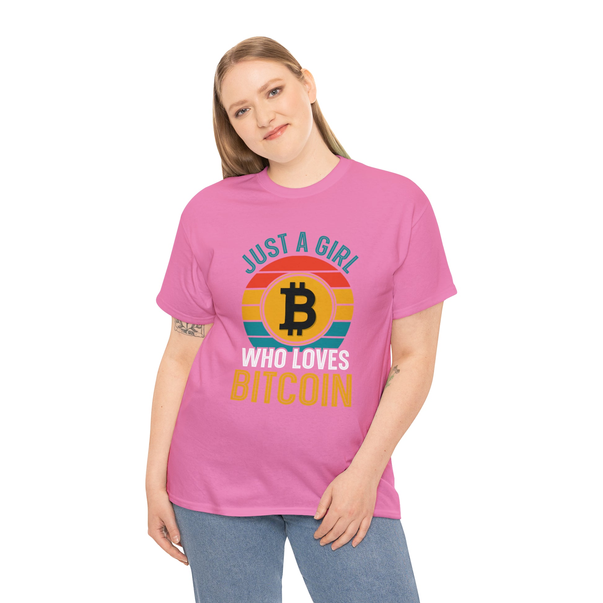 "Just A Girl Who Loves Bitcoin" T-Shirt - Weave Got Gifts - Unique Gifts You Won’t Find Anywhere Else!