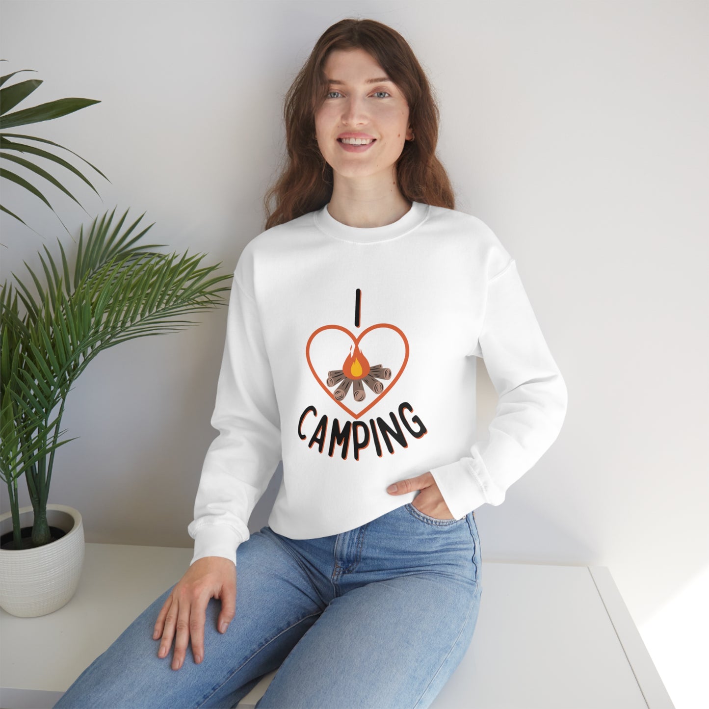 "I Love Camping" Crewneck Sweatshirt - Weave Got Gifts - Unique Gifts You Won’t Find Anywhere Else!