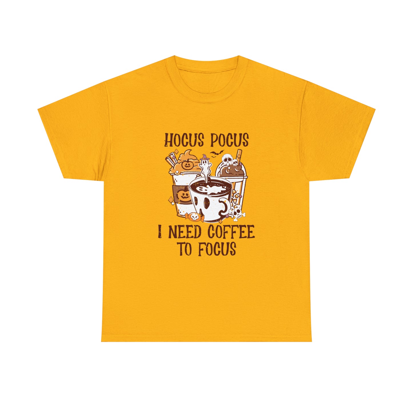 "Hocus Pocus, I Need Coffee To Focus" T-Shirt - Weave Got Gifts - Unique Gifts You Won’t Find Anywhere Else!