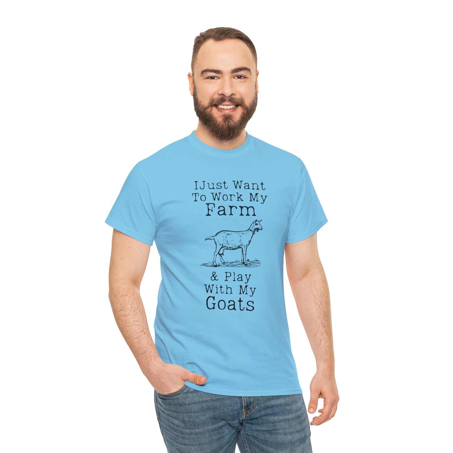 "I Just Want To Work My Farm & Play With My Goats" T-Shirt - Weave Got Gifts - Unique Gifts You Won’t Find Anywhere Else!