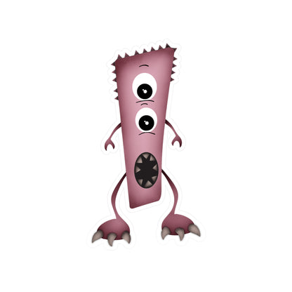 Children's cute purple monster decal
