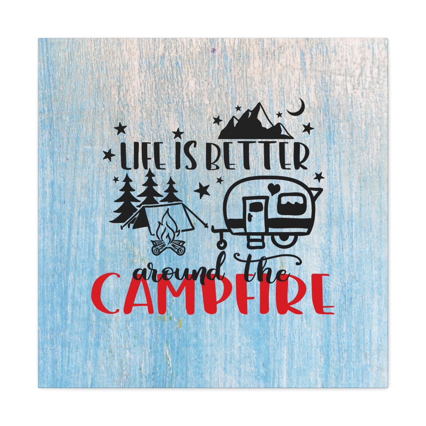 Rustic camping scene wall art for RV
