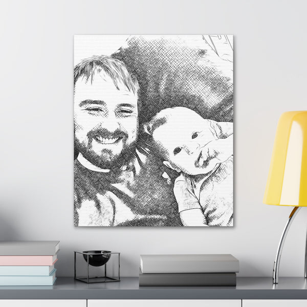 "Daddy & Son Photo" Custom Wall Art - Weave Got Gifts - Unique Gifts You Won’t Find Anywhere Else!