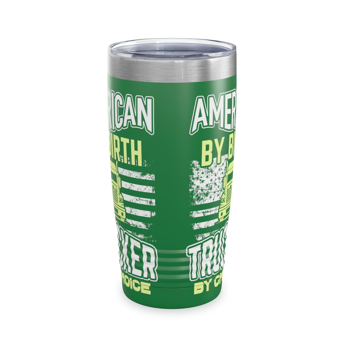 "American By Birth, Trucker By Choice" Tumbler - Weave Got Gifts - Unique Gifts You Won’t Find Anywhere Else!