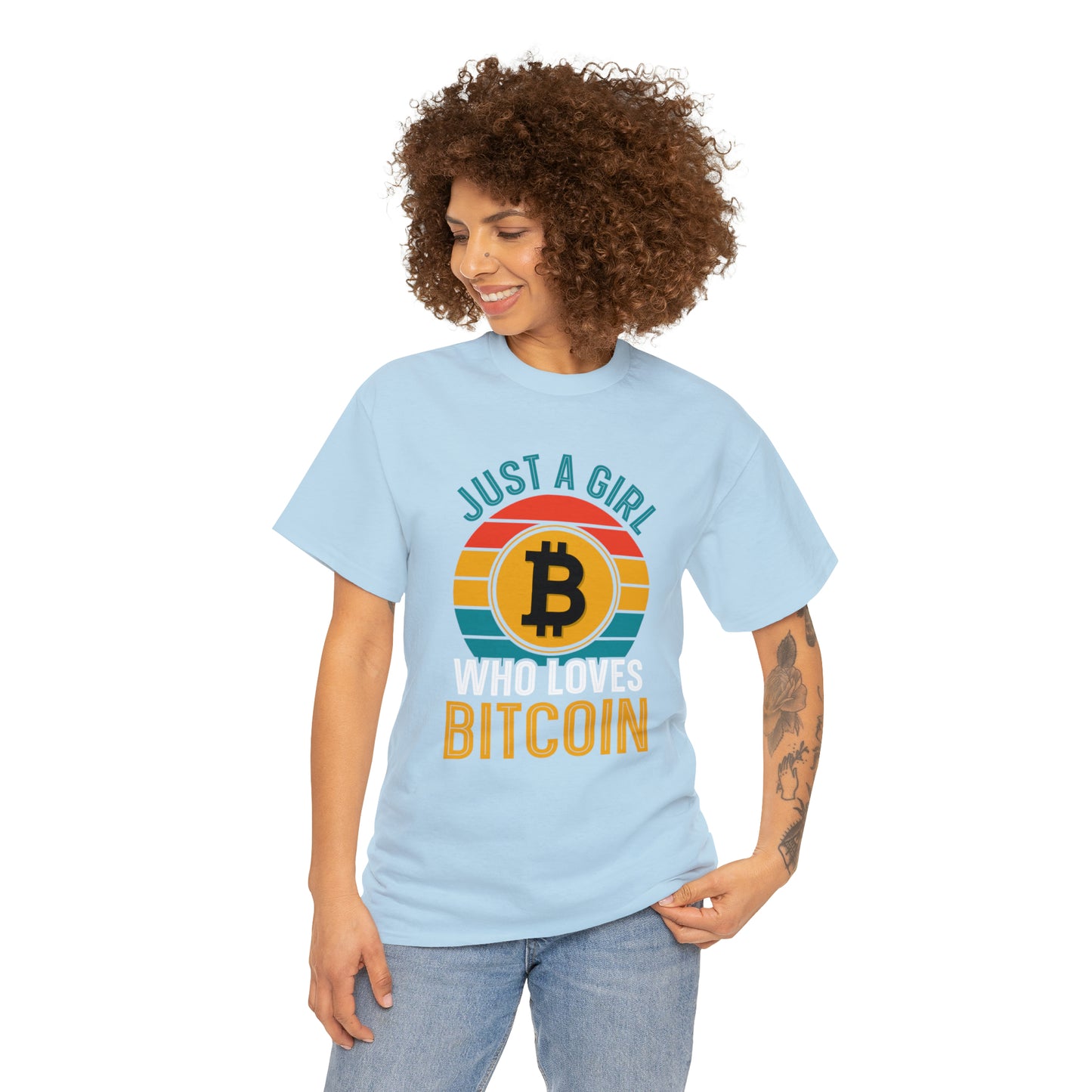 "Just A Girl Who Loves Bitcoin" T-Shirt - Weave Got Gifts - Unique Gifts You Won’t Find Anywhere Else!