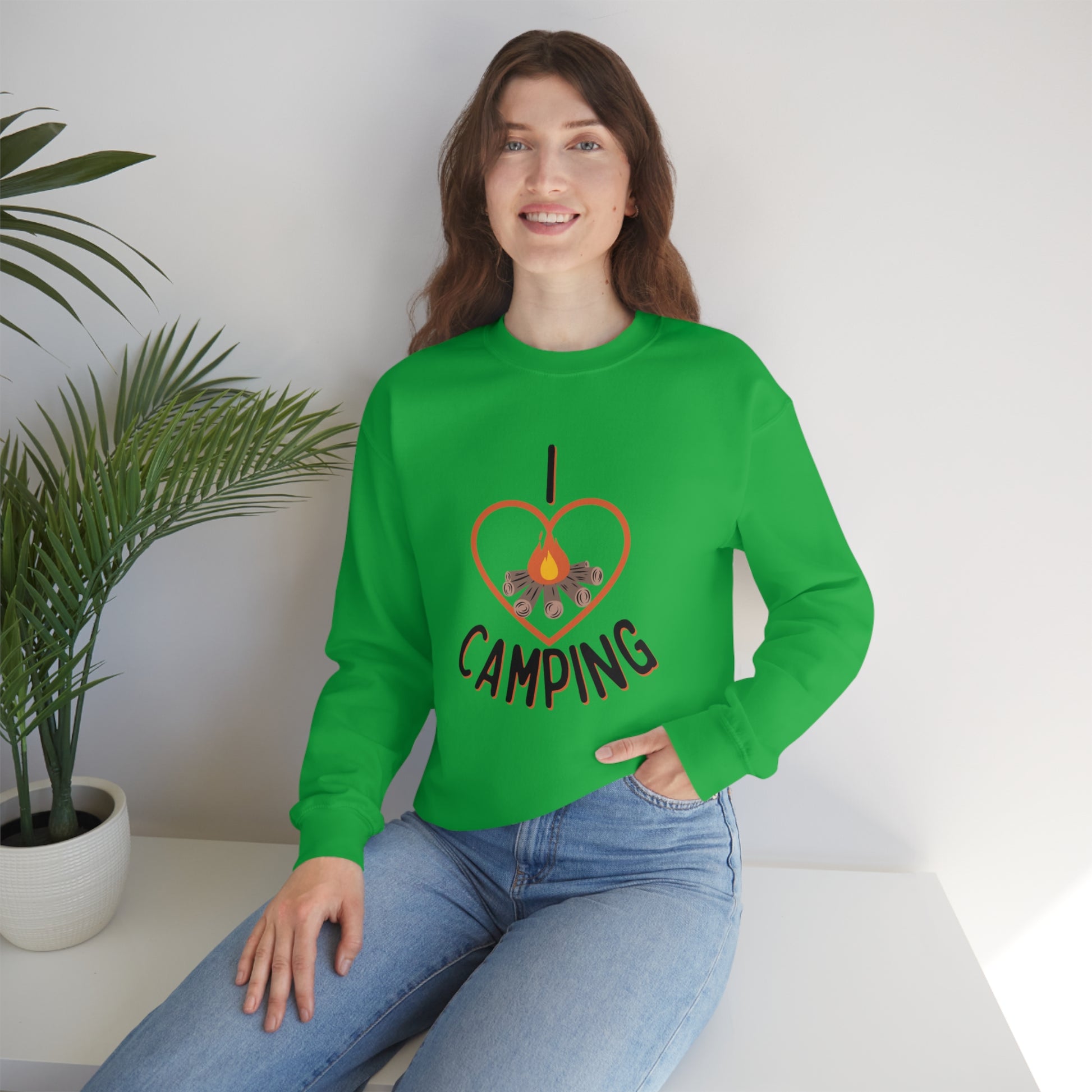 "I Love Camping" Crewneck Sweatshirt - Weave Got Gifts - Unique Gifts You Won’t Find Anywhere Else!