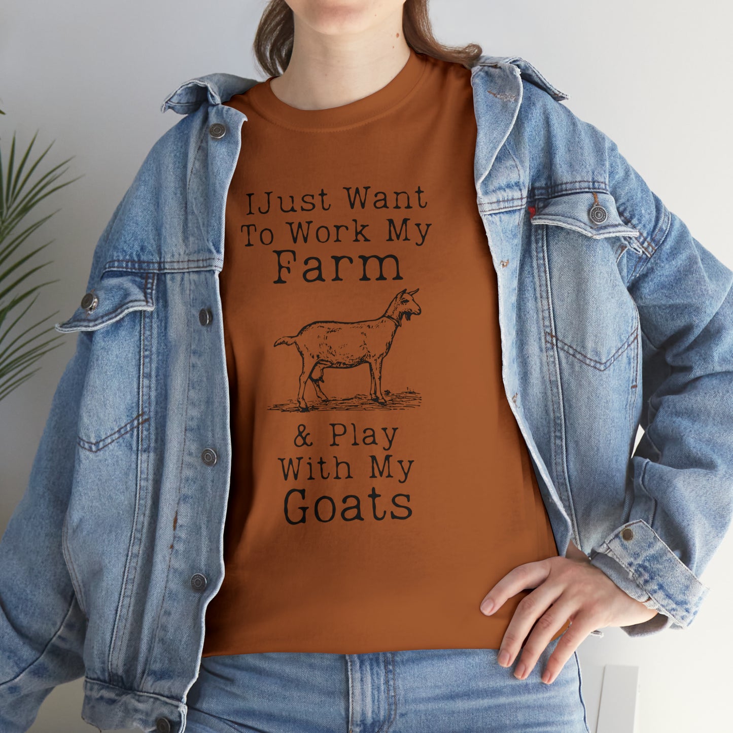 "I Just Want To Work My Farm & Play With My Goats" T-Shirt - Weave Got Gifts - Unique Gifts You Won’t Find Anywhere Else!