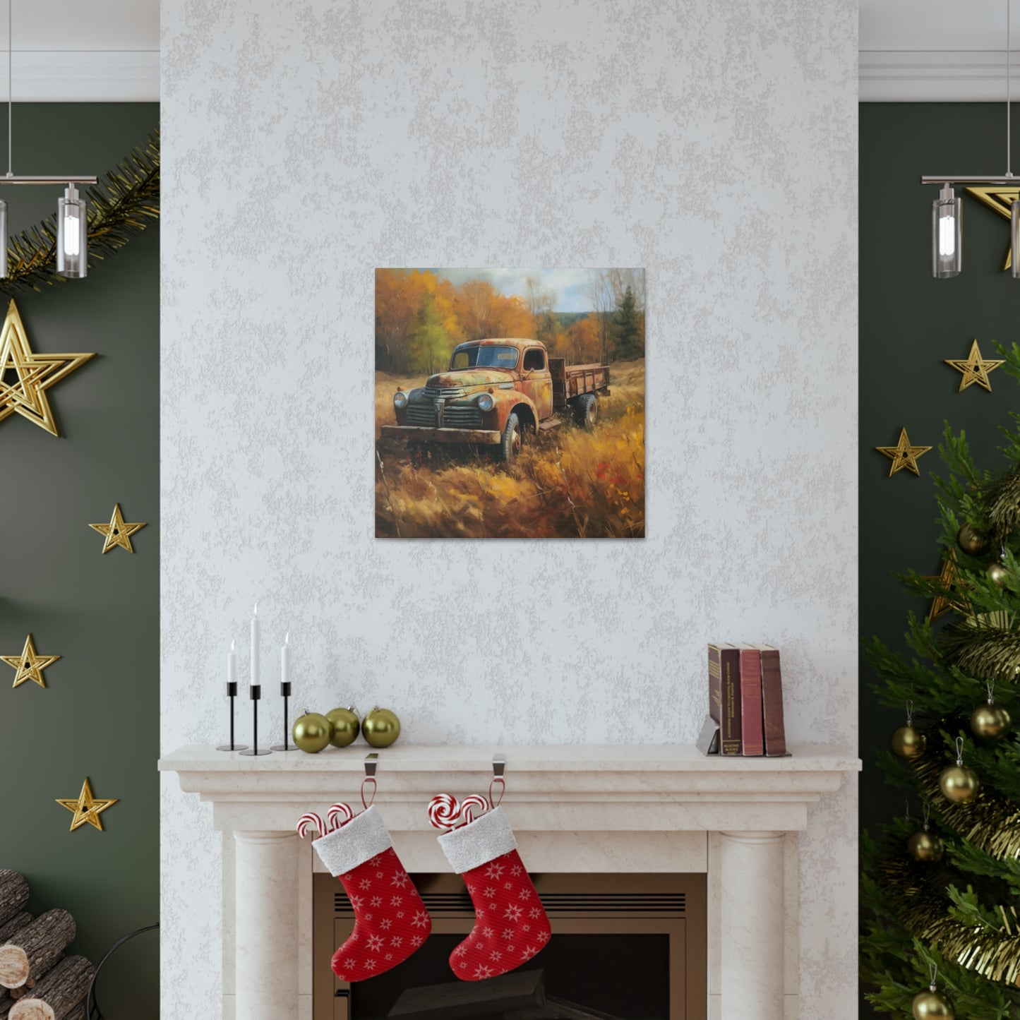 "Fall Farm Rustic Truck" Wall Art - Weave Got Gifts - Unique Gifts You Won’t Find Anywhere Else!