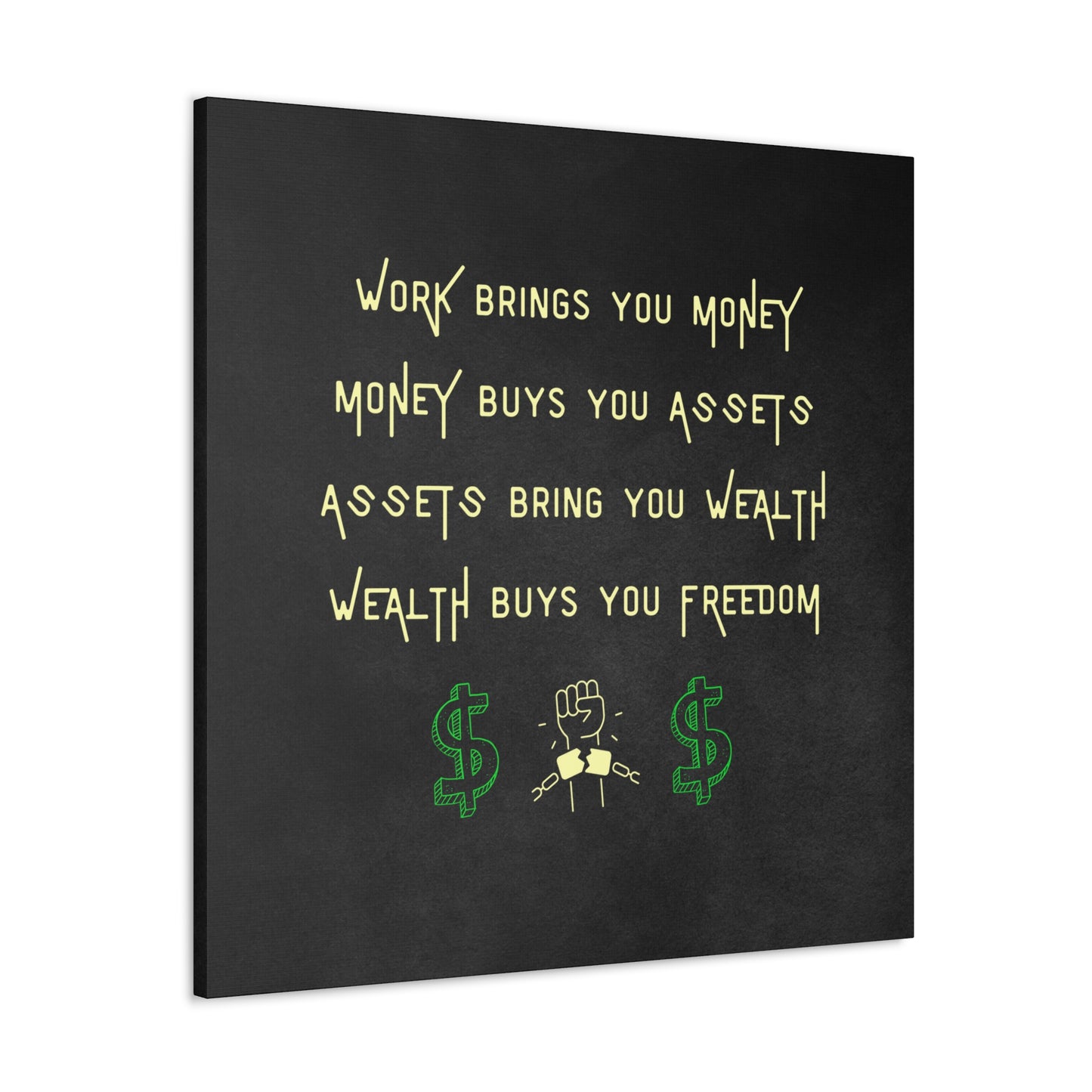 "Wealth Buys You Happiness" Wall Art - Weave Got Gifts - Unique Gifts You Won’t Find Anywhere Else!