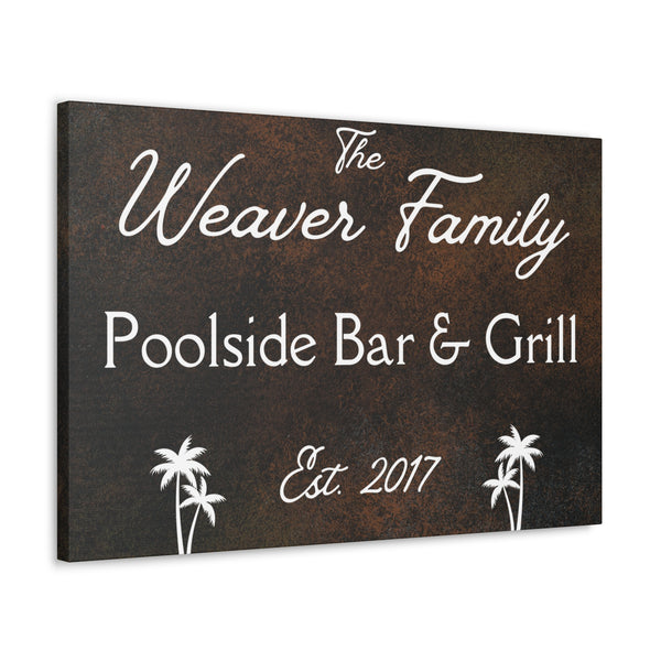 Custom "Poolside Bar & Grill" Wall Art - Weave Got Gifts - Unique Gifts You Won’t Find Anywhere Else!