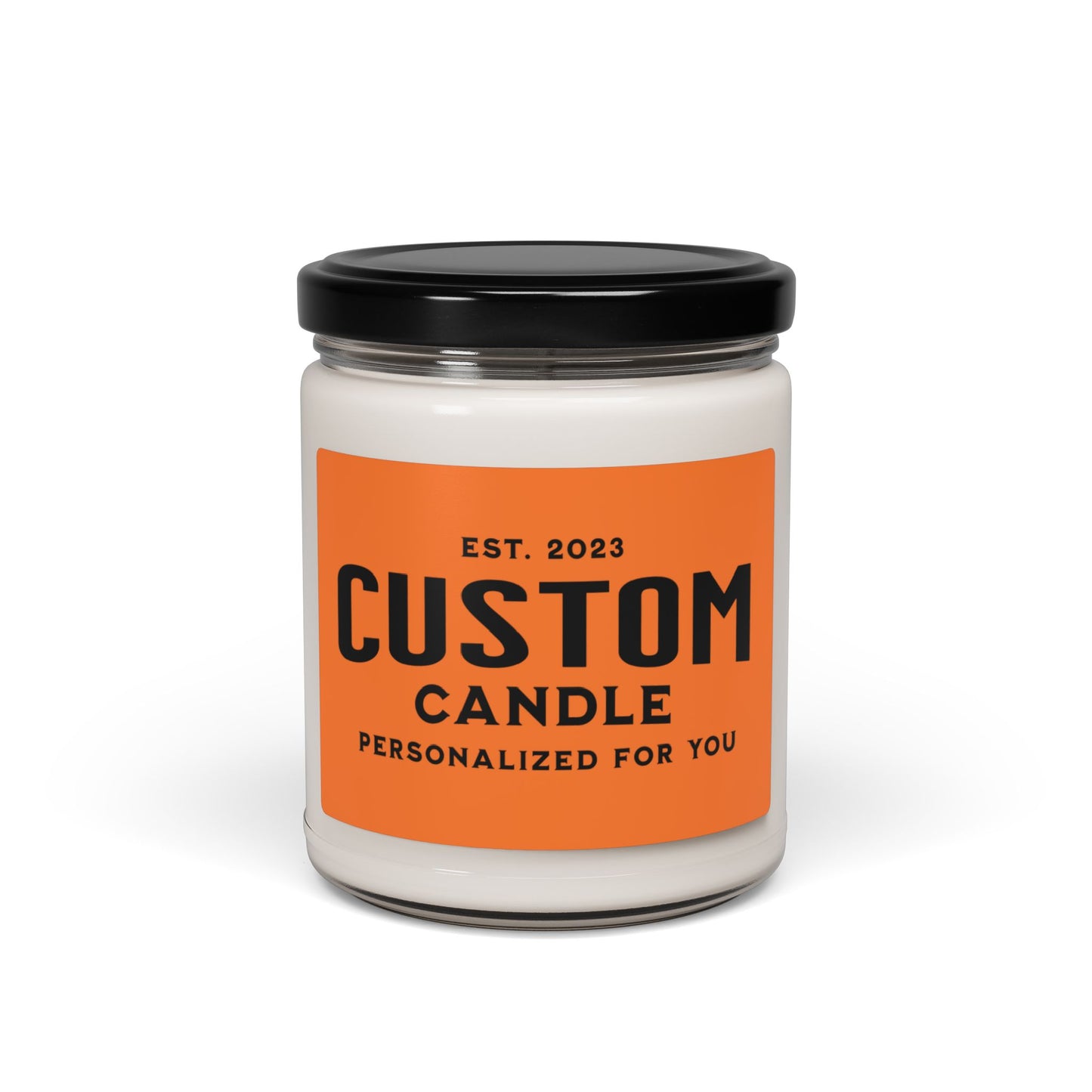 Custom gift candle with personalized design
