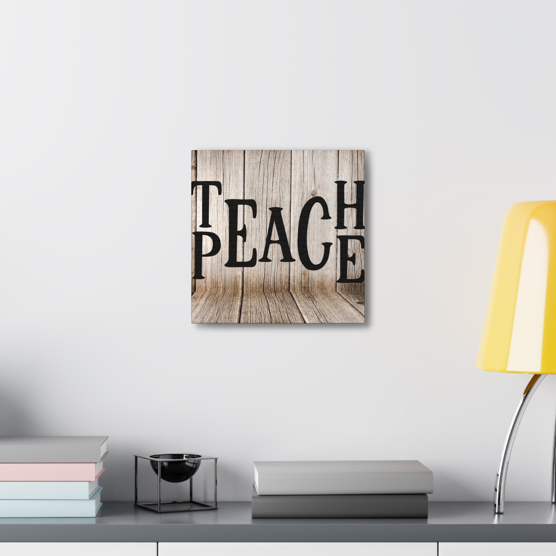 "Teach Peace" Rustic Wall Art - Weave Got Gifts - Unique Gifts You Won’t Find Anywhere Else!